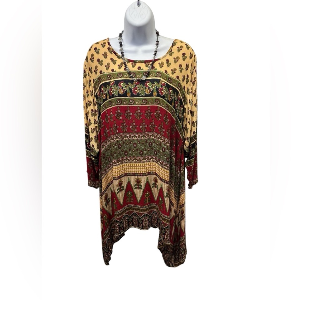 NWT. Sacred Threads Blouse. Onesize. 220261. TURQ